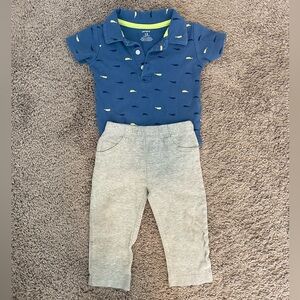 Carter's Blue and Gray Kids Matching Set
